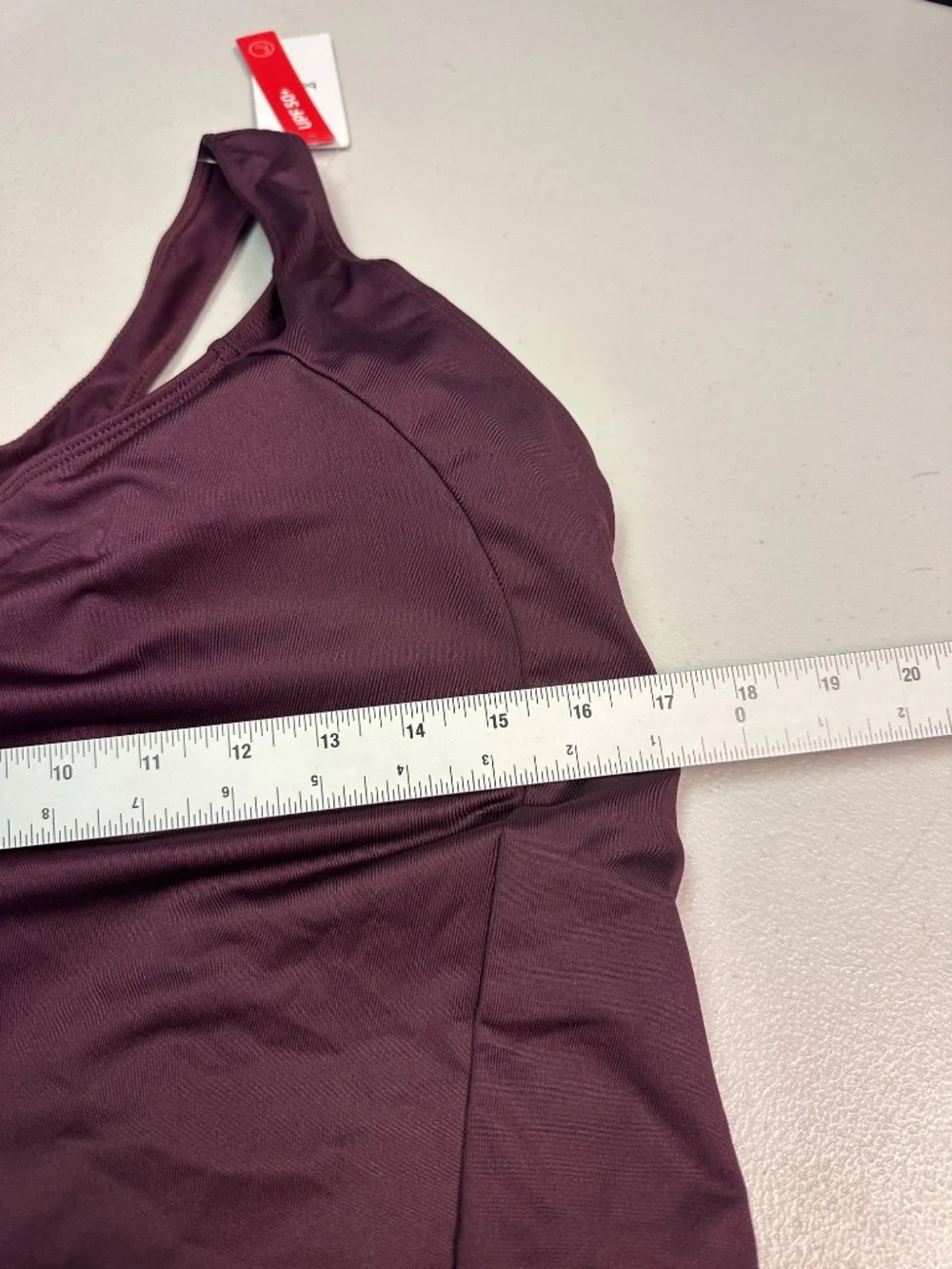 BALEAF RACERBACK UPF 50+ Wine Red Athletic One Piece Bathing Suit. Sz 3XL.